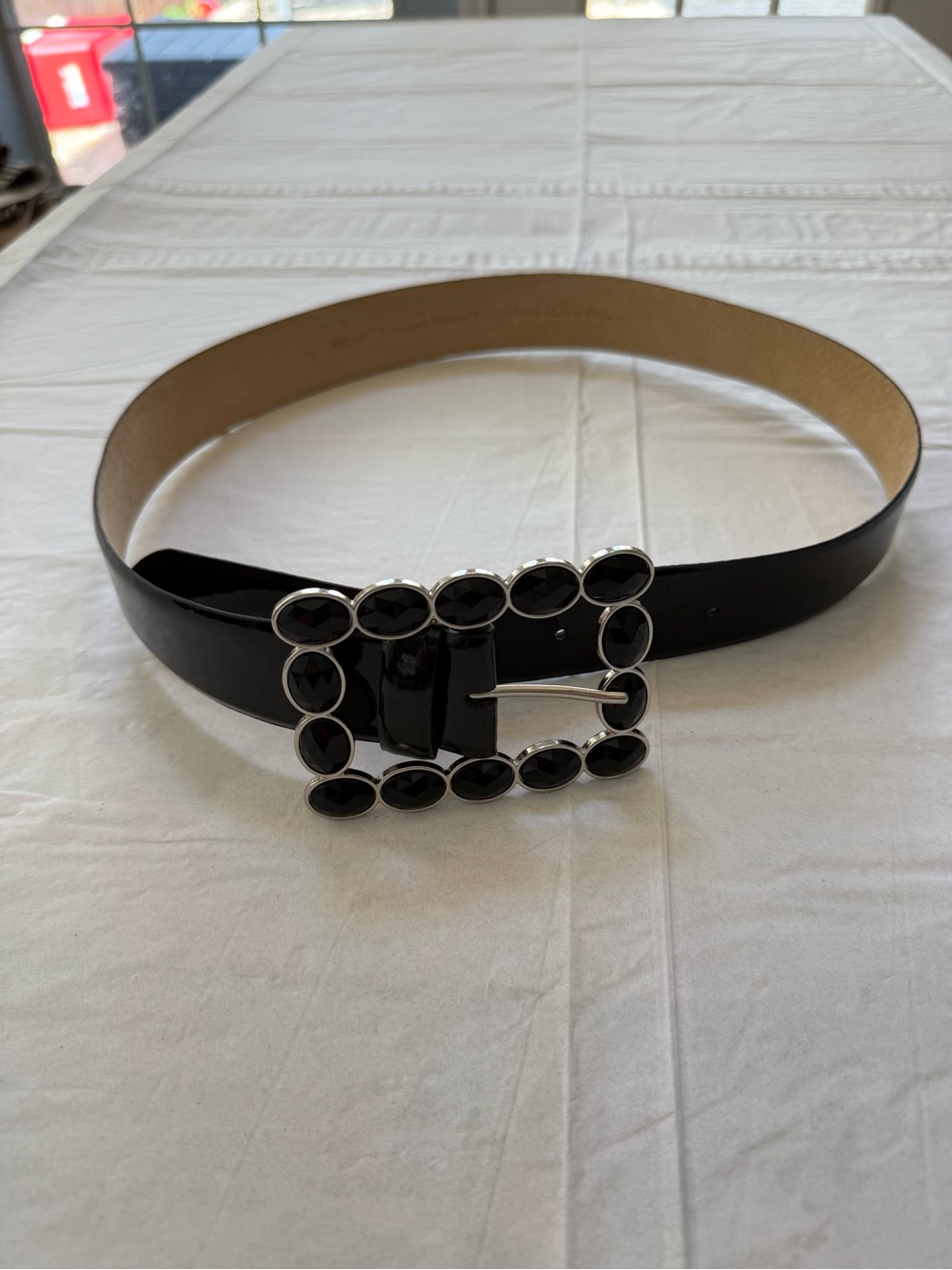 Jeweled Black Stone Statement Belt 🖤